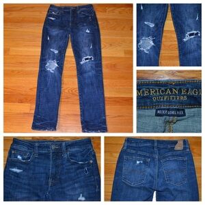 Men’s American Eagle Outfitters distressed slim denim jeans, size 28”x30”